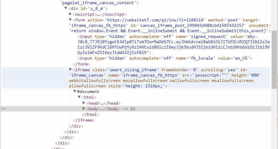 Using FB apps to phish for instagram credentials