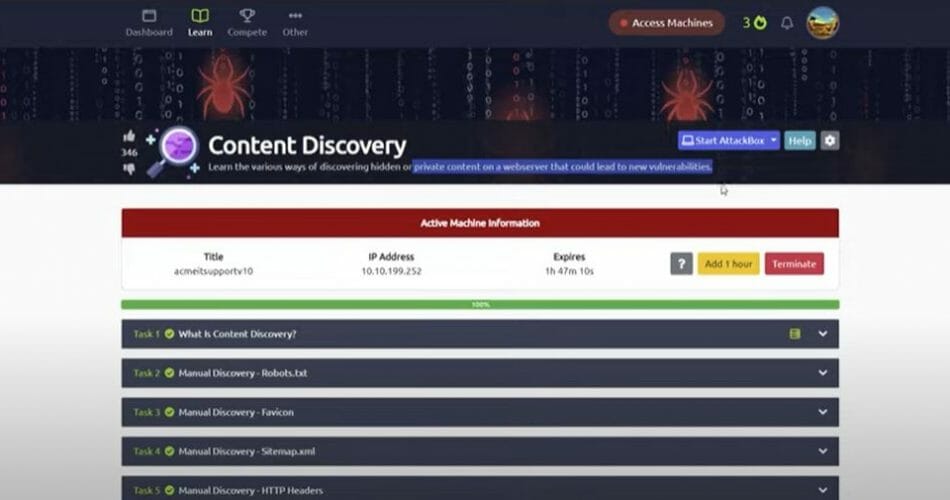 Web Application Content Enumeration | TryHackMe Content Discovery