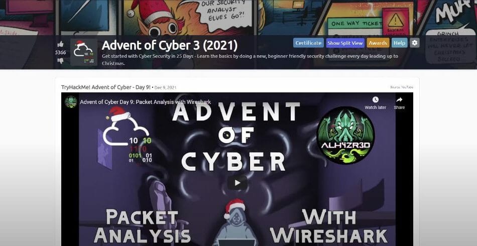 Packet Analysis with Wireshark | TryHackMe Advent of Cyber 3 Day 9